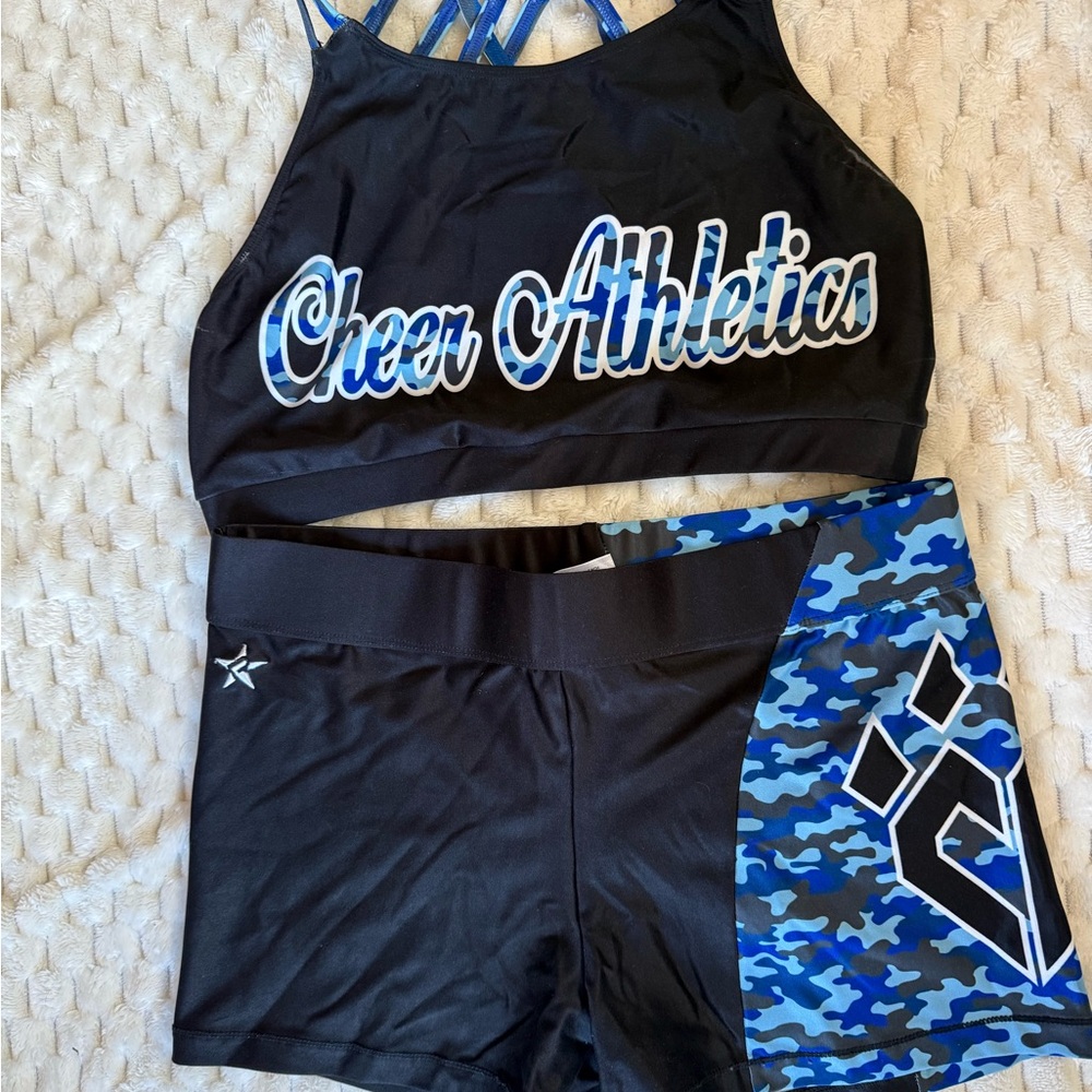 Cheer Athletics blue camo practice wear AXL